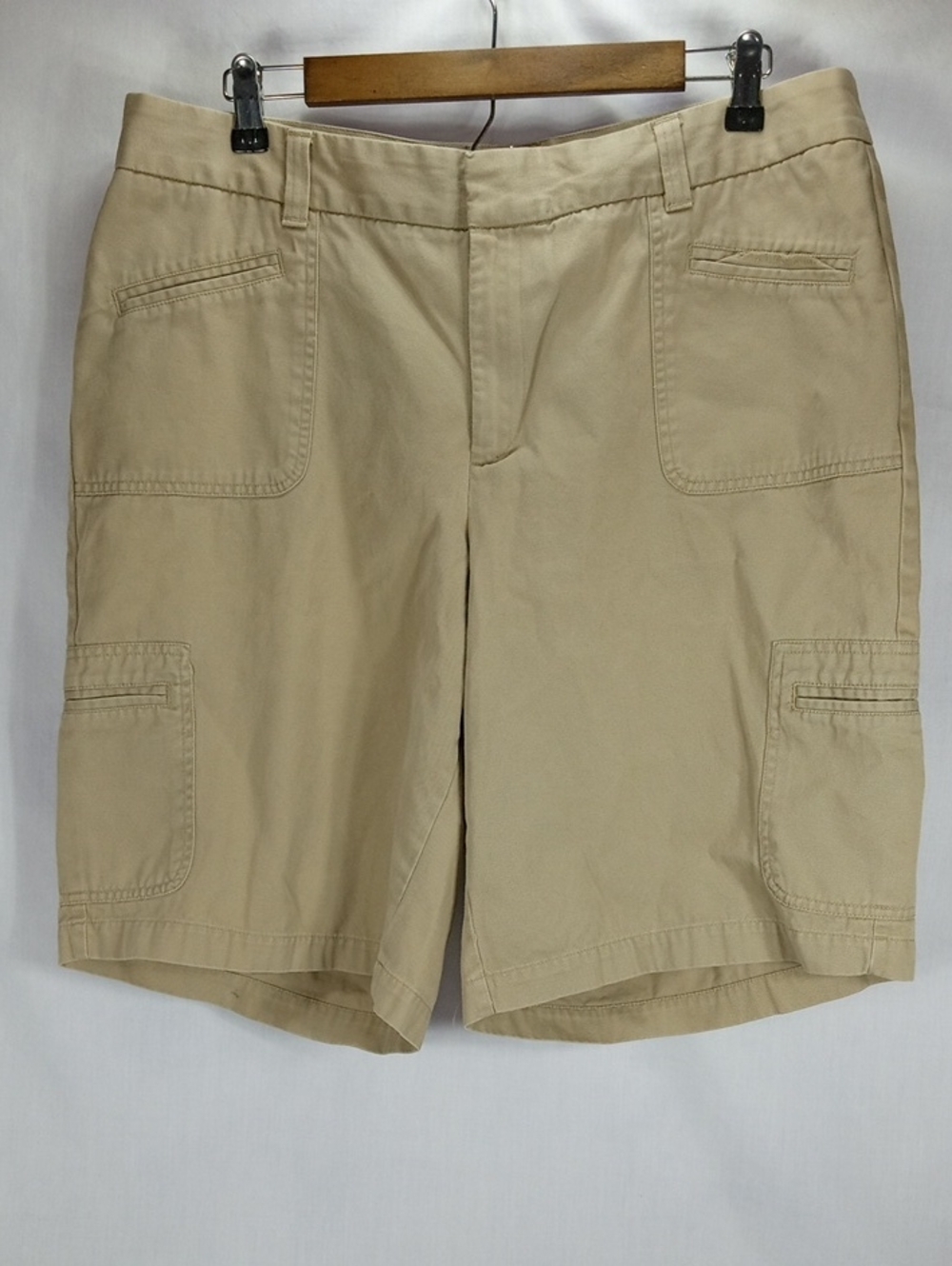 Dockers Beige Cargo Bermuda Shorts - Womens